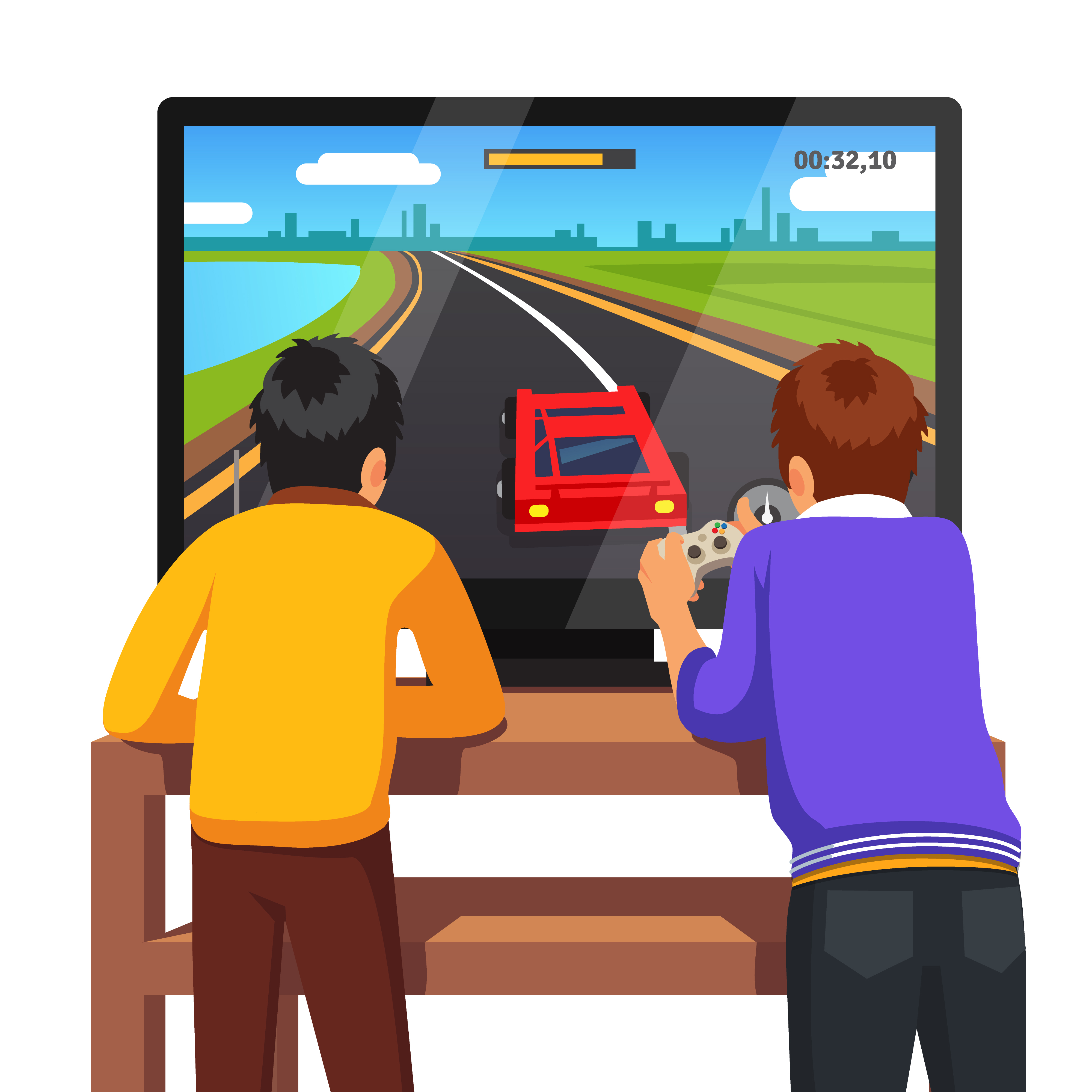 teen boy playing video games